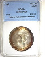 1967 Dollar NNC MS66+ Confederation