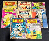 8 Comic Books 1960s - Justice League, Batman+