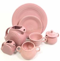 (25pc) Pink Fiesta Ware Plates, Bowls