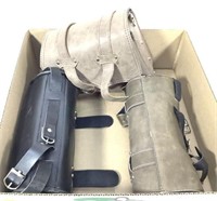 (3) Leather Motorcycle Bags