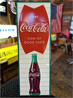 28 x 10” Metal Embossed Coca-Cola Sign