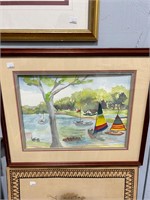 Nancy Jo Schuttler Boating Day Watercolor Painting