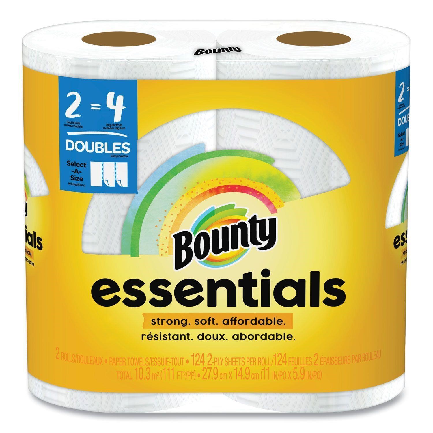 Bounty Essentials Paper Towels,124 Count, 6 pack