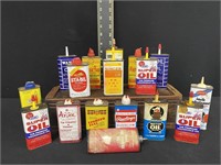 Vintage Handy Oiler Collection with Wood Box