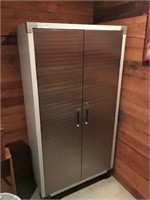 Metal Double Door Storage Cabinet on Casters