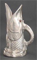 Arthur Court Aluminum Fish Pitcher, 1977