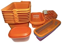 Orange Storage Bins