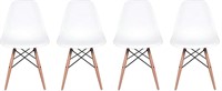 $154 4 Side Chair with Natural Wood Legs