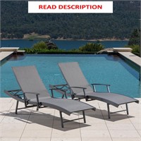 SunVilla Sling Wave Chaise Lounge  2-Pack