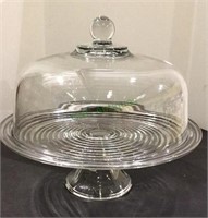 Pedestal cake plate with dome plate measures 4