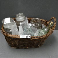 Basket of Glass Jars