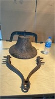 14in Antique Cast Iron Church School Bell and