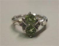 Sterling Silver & Peridot SW Ring