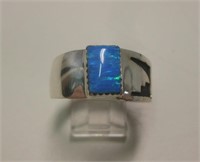Sterling Silver & Opal Men's SW Ring