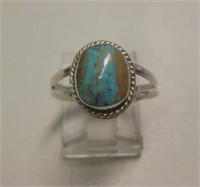 Sterling Silver & Nevada Turquoise SW Ring