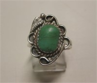 Sterling Silver & Turquoise SW Ring - Hallmarked