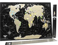 MYMAP SCRATCH OFF WORLD MAP BLACK EDITION