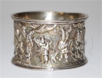 Chinese hallmarked silver napkin ring