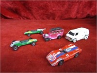 (5)Red line Hot wheels. Diecast cars.