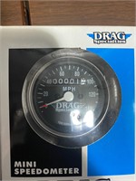 Drag Specialities 1:1 Black Face Speedometer