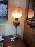 VINTAGE ELECTRIFIED OIL TABLE LAMP