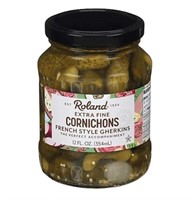 QTY 4 Roland Extra Fine Cornichons Pickles 12oz