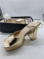Modatop size 9.5 gold heels