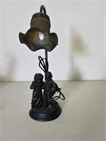 Vintage Brass Boy & Girl Lamp