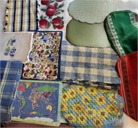 Place mats, cloth and plastic