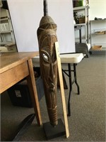 Wood carving over 3 foot tall