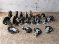 Lot of Assorted Metal Casters/Wheels