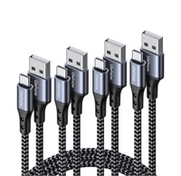 4-Pack 2x3.3ft 2x6.6ft USB C Cable 3A Fast Charge