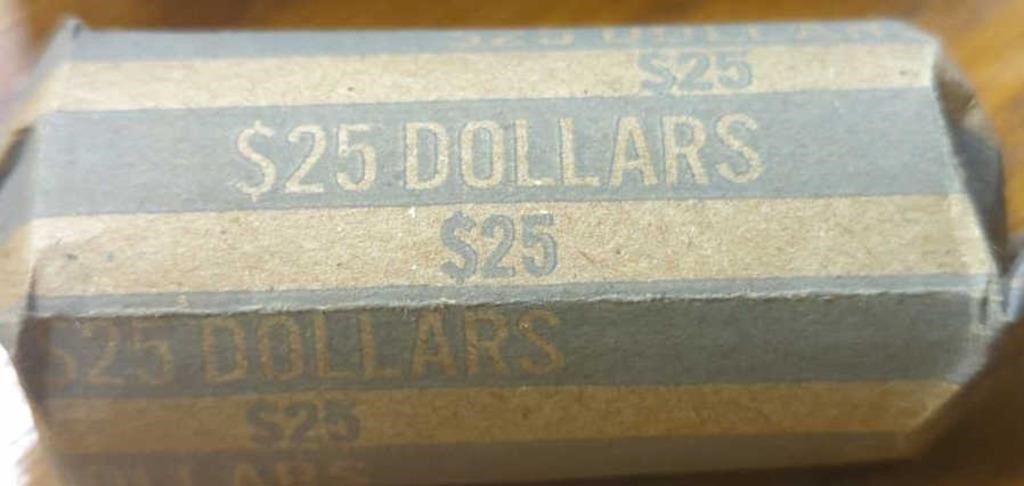 $25 roll Susan b. Anthony dollars