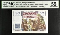 France 50 Francs 19-5-1949 PMG55+GIFT!! FRBZ