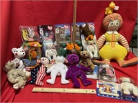 Assortment of stuffed animals