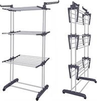 **READ DESC** Clothes Drying Rack, 4-Tier Foldable