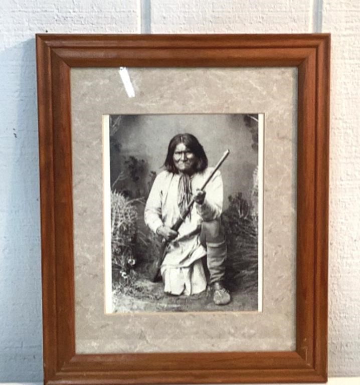 17x14" Geronimo framed picture