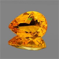 Natural Golden Orange Citrine 16x12 MM - [Flawless