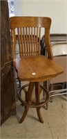 oak swivel telephone chair