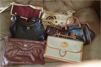 Etienne Aigner purses (6) and one Dooney Bourke