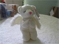 beanie babie Blessed- white angel bear 2002