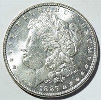 1887 MORGAN DOLLAR AU