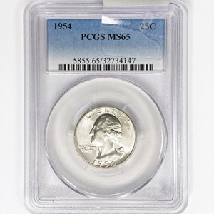 1954 Washington Silver Quarter PCGS MS65