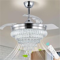 Clairdai 42'' Crystal Ceiling Fan With Light