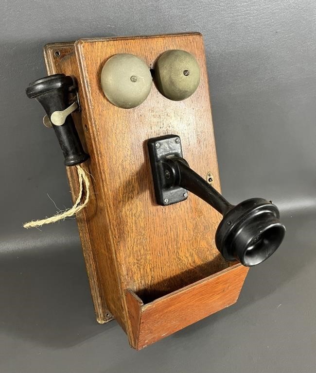 Vintage Wall Crank Telephone