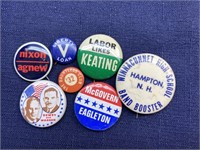 Political button lot nixon Etc