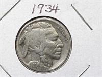1934 Buffalo/Indian Head Nickel - 5 cents US coin