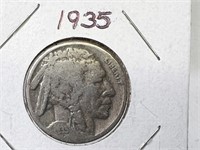 1935 Buffalo/Indian Head Nickel - 5 cents US coin