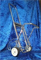 Metal folding luggage cart with S hooks