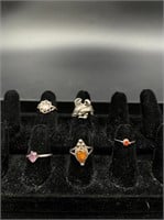 5 Fashion Rings - Dolphins +